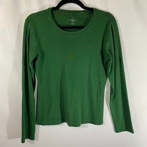 Tommy Hilfiger Women's Green Long Sleeved Top